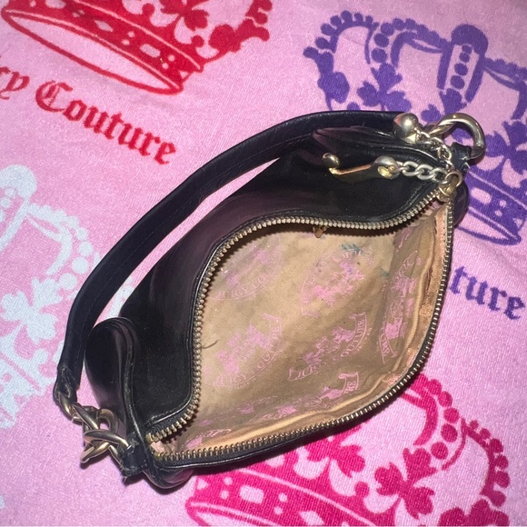 Vintage Black Juicy Couture Purse Barrel Bag Satchel Handbag Y2K - Picture 2 of 10